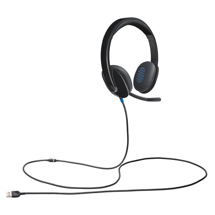 Auriculares Logitech H540/ con Micrófono/ USB/ Negros