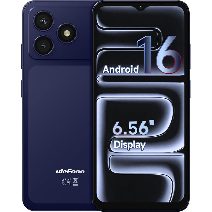 Ulefone Note 23, 3 Go / 32 Go, écran HD de 6,56 pouces, batterie de 5 000 mAh, bleu foncé