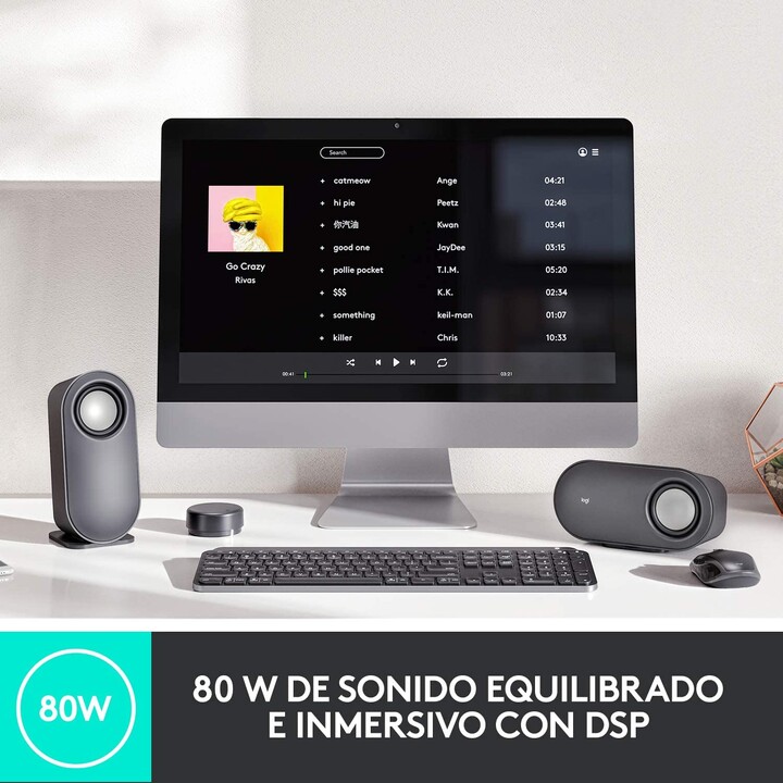 Système d'enceintes Logitech Z-407 Bluetooth 2.1 avec caisson de basses et fonctionnement sans fil