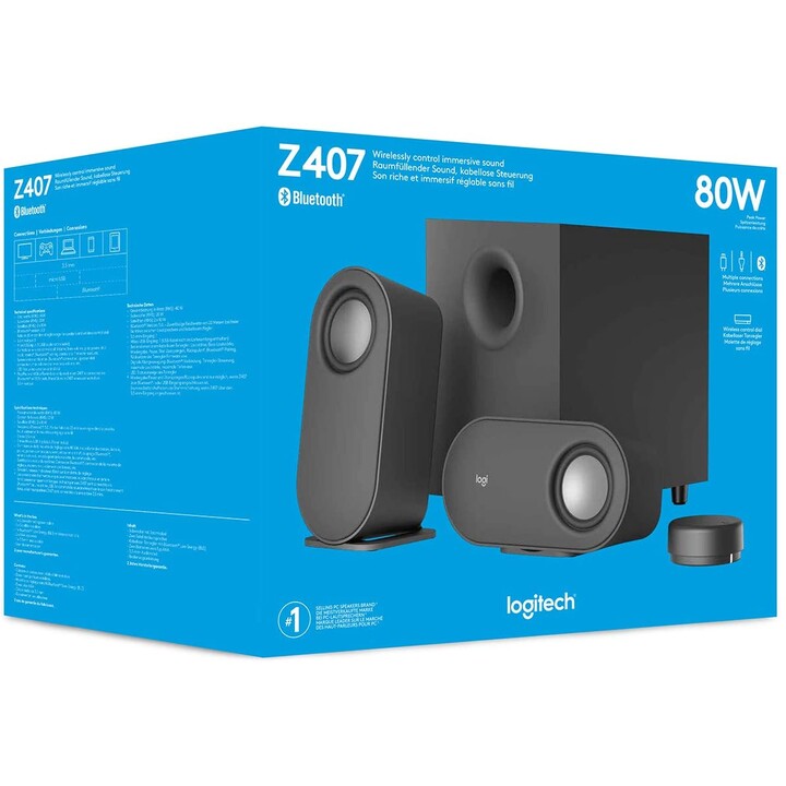 Logitech Z-407 Sistema di altoparlanti Bluetooth 2.1 con subwoofer e funzionamento wireless
