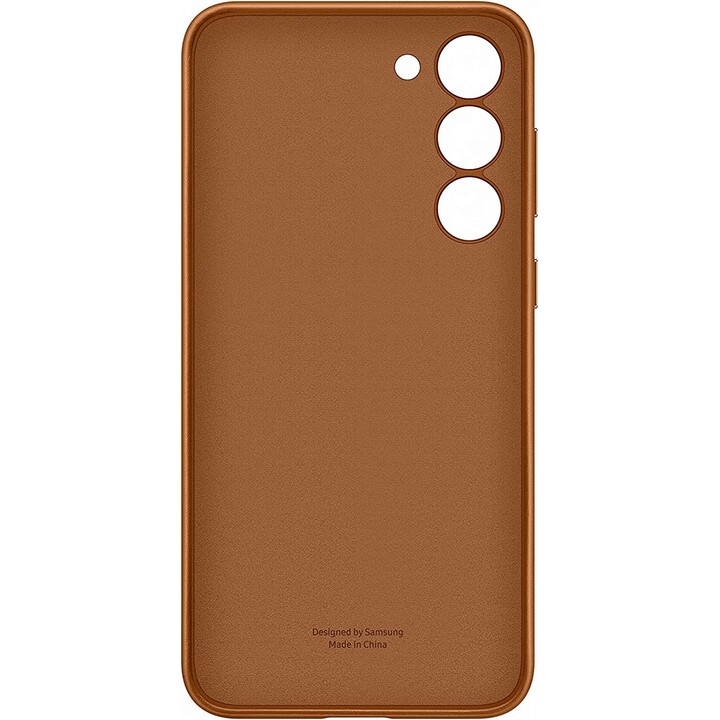 Samsung S23 Funda de cuero para Galaxy S23 Plus Camel