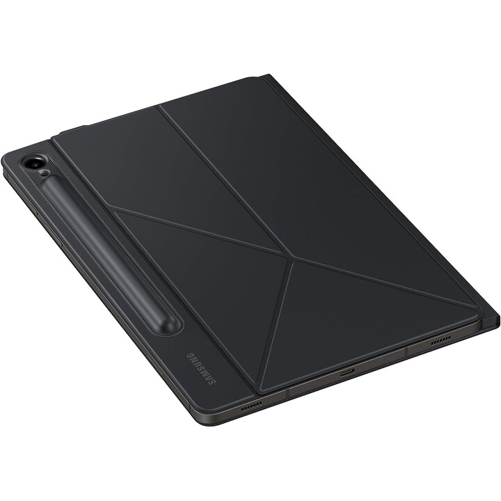 Capa Samsung Smart Book, capa estilo livro preta com suporte para Galaxy Tab S9