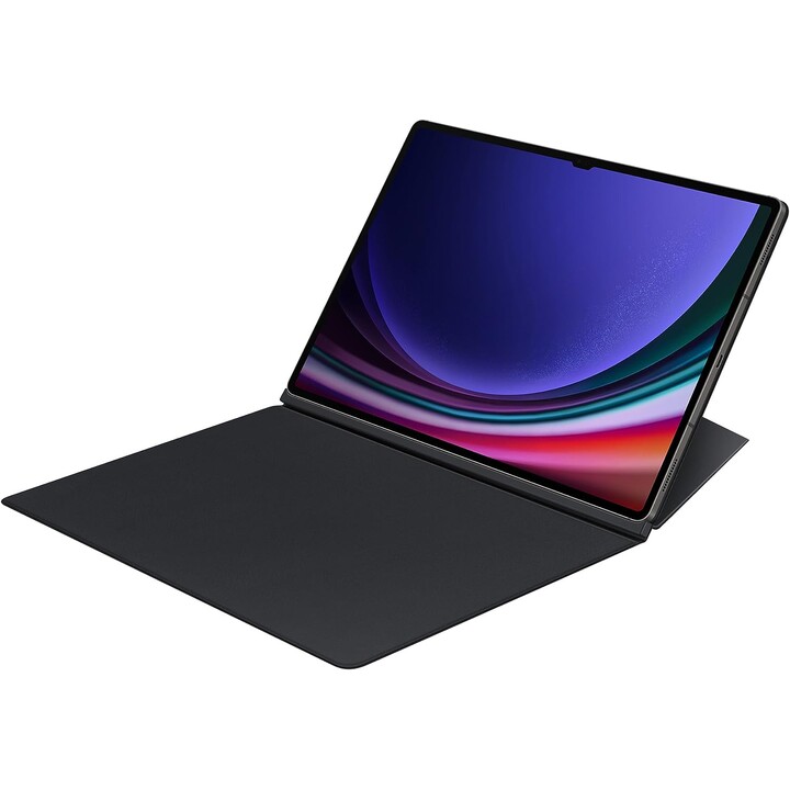 Capa Samsung Ultra Smart Book, capa estilo livro preta com suporte para Galaxy Tab S9 Ultra