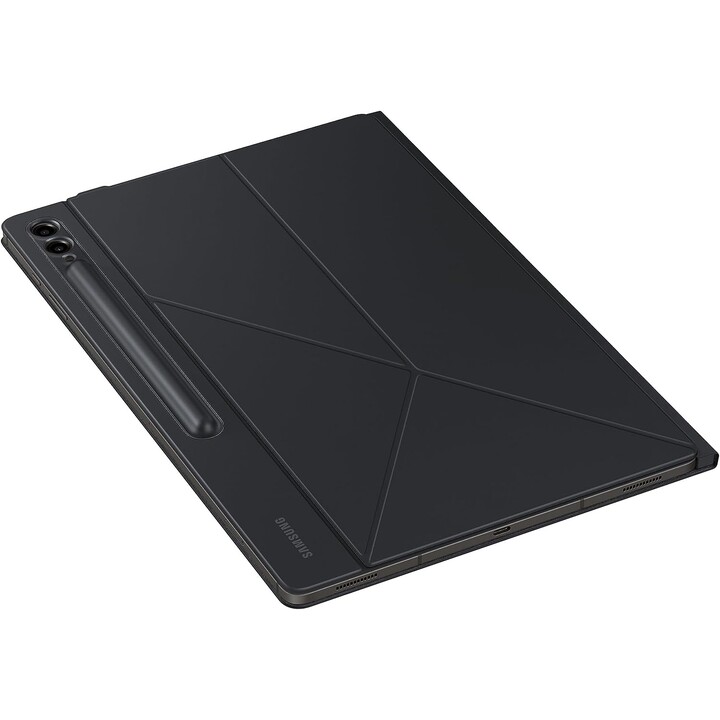 Capa Samsung Ultra Smart Book, capa estilo livro preta com suporte para Galaxy Tab S9 Ultra