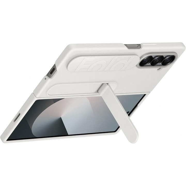 Étui officiel en silicone avec support pour Samsung Galaxy Z Fold6, blanc