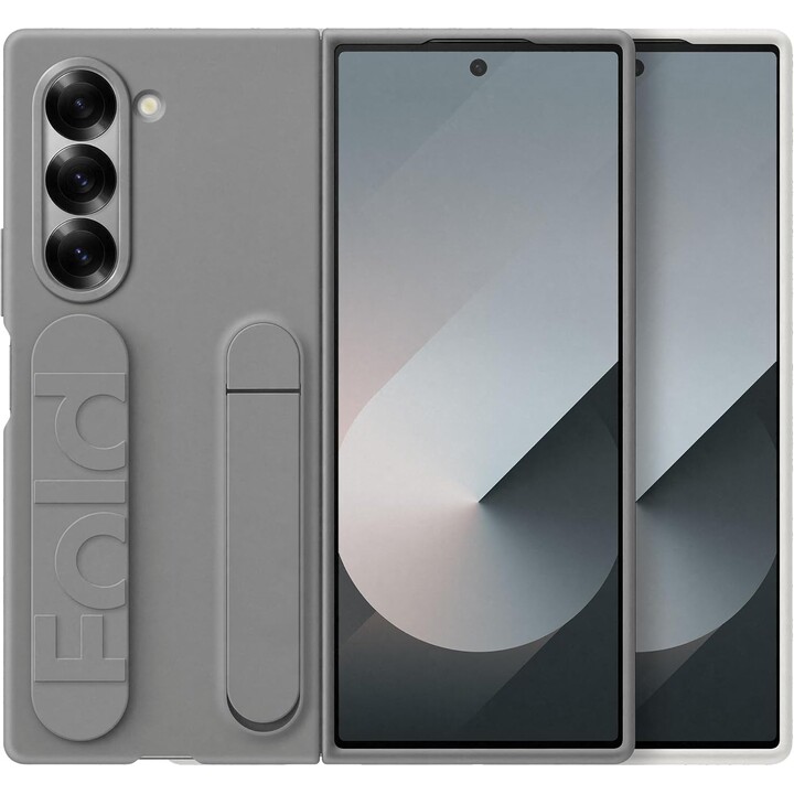 Capa oficial de silicone para Samsung Galaxy com suporte para Galaxy Z Fold6, branca