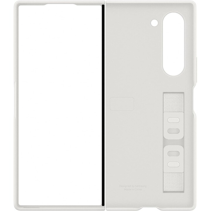 Custodia ufficiale Samsung Galaxy con impugnatura in silicone e supporto per Galaxy Z Fold6, bianca