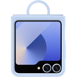 Capa oficial de silicone Samsung Galaxy com anel para Galaxy Z Flip6, azul