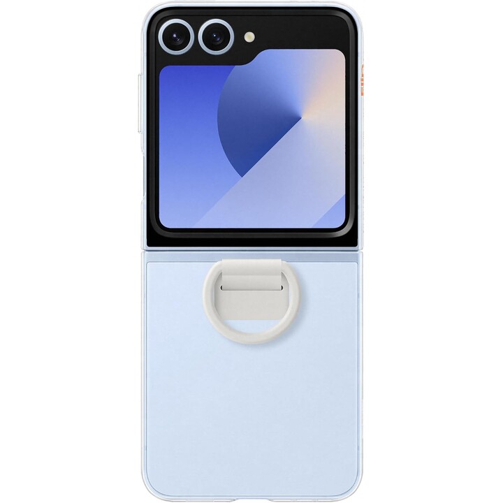 Coque transparente officielle Samsung Galaxy avec anneau pour Galaxy Z Flip6, transparente