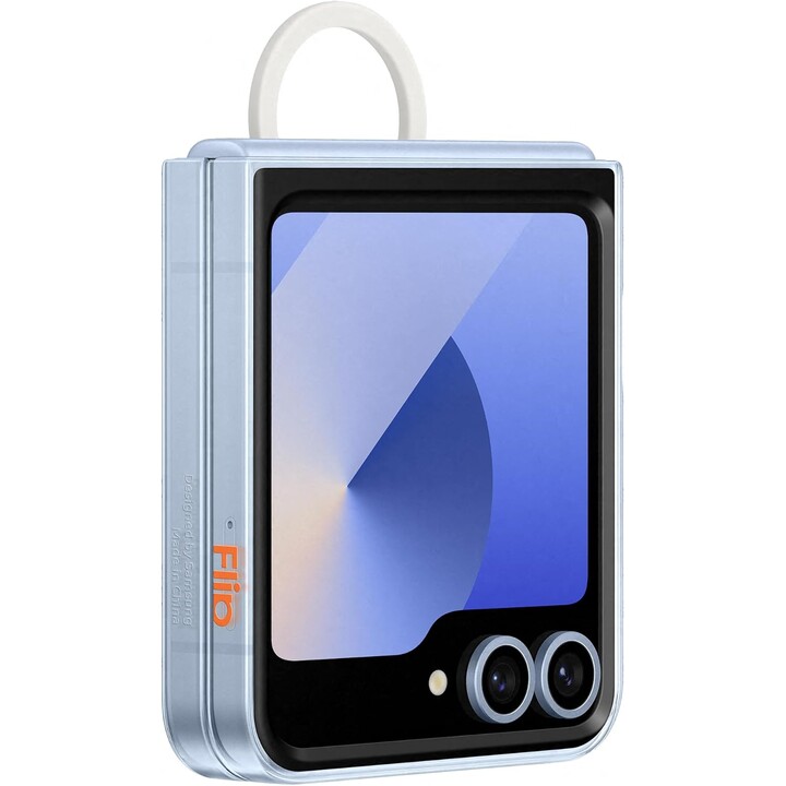 Custodia trasparente ufficiale Samsung Galaxy con anello per Galaxy Z Flip6, trasparente
