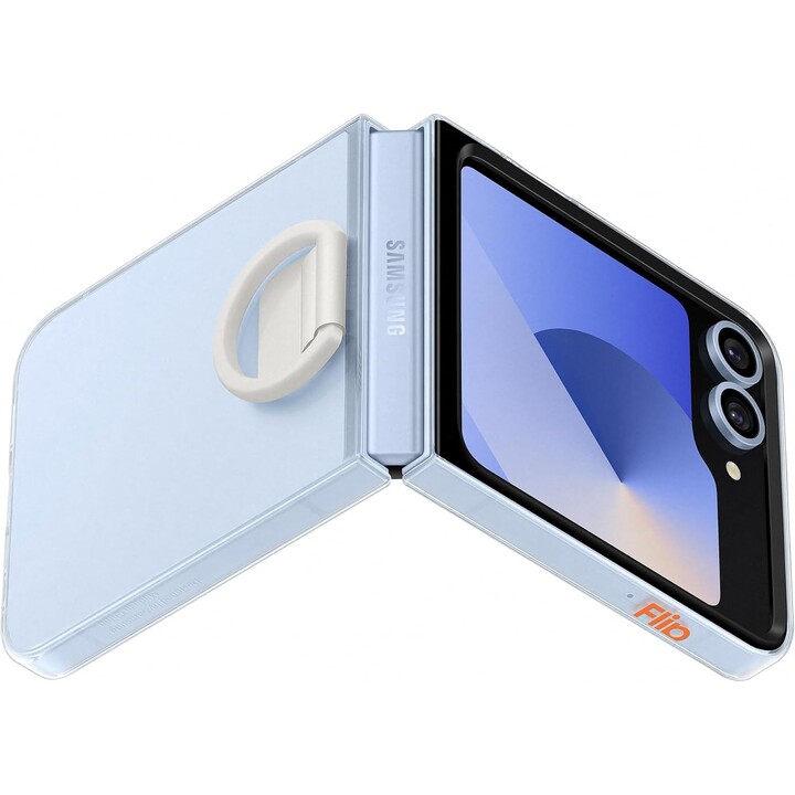 Capa transparente oficial Samsung Galaxy com anel para Galaxy Z Flip6, transparente