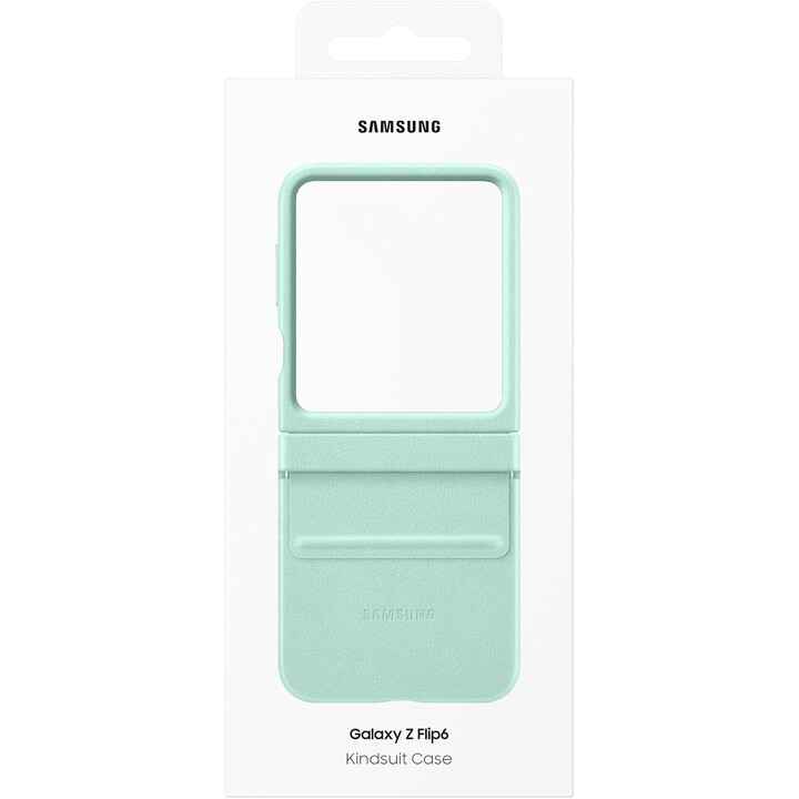 Funda Kindsuit Oficial de Piel Sintética de Samsung Galaxy para Galaxy Z Flip6, Menta