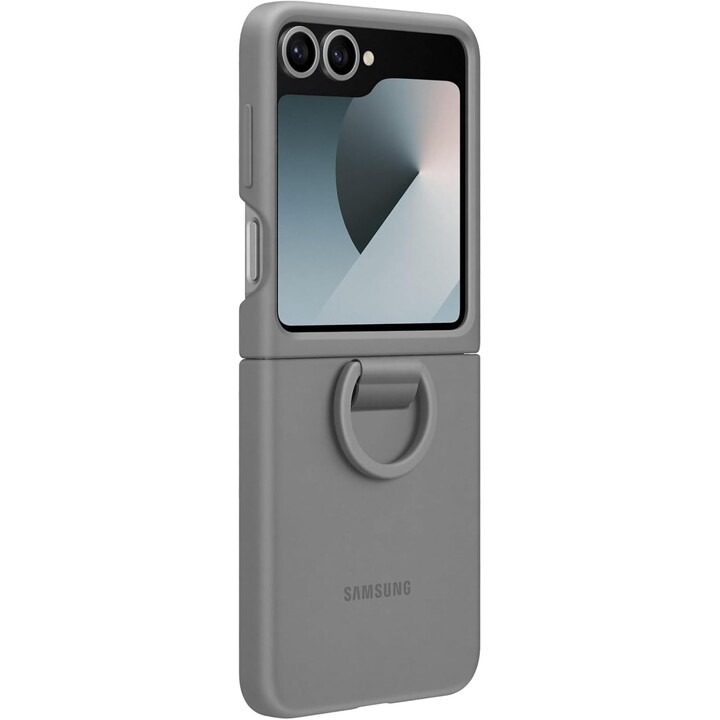 Capa de silicone Samsung F741 Z Flip 6 cinza EF-ZF741TJE