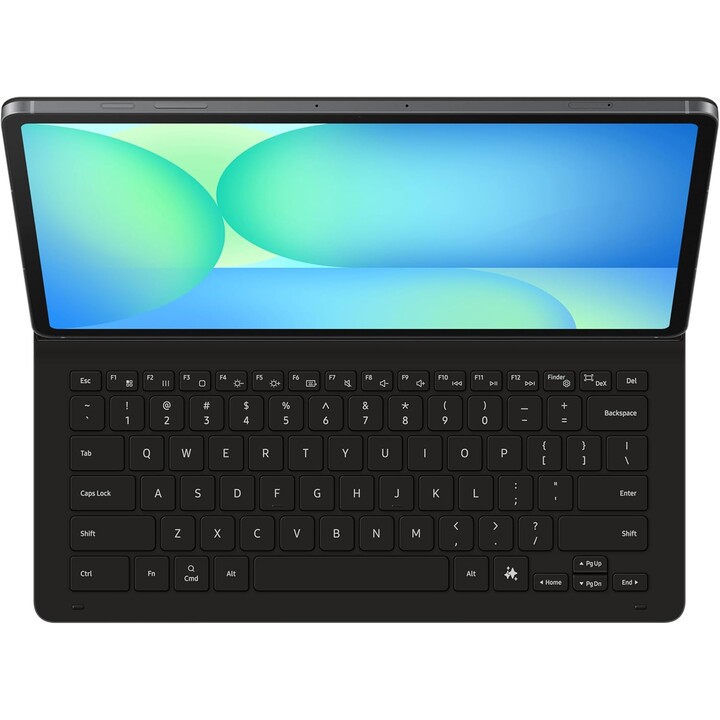 Custodia a libro sottile con tastiera Qwertz (tedesco) Samsung SM-X620,X625 Tab S10 FE+, nera EF-DX620BB