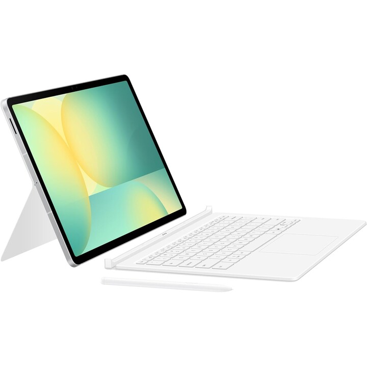 Samsung SM-X620,X625 Tab S10 FE+ QWERTZ (Deutsch) Book Cover Tastatur Weiß EF-DX625BW