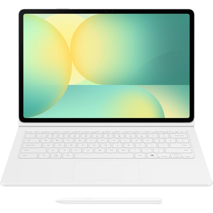 Capa para tablet Samsung SM-X620, X625 Tab S10 FE+ Qwertz (alemão) com teclado branco EF-DX625BW