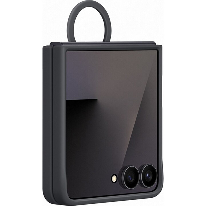 Schwarze Silikonhülle für Galaxy Z Flip7