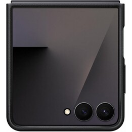 Schwarzes Lederetui für Galaxy Z Flip7