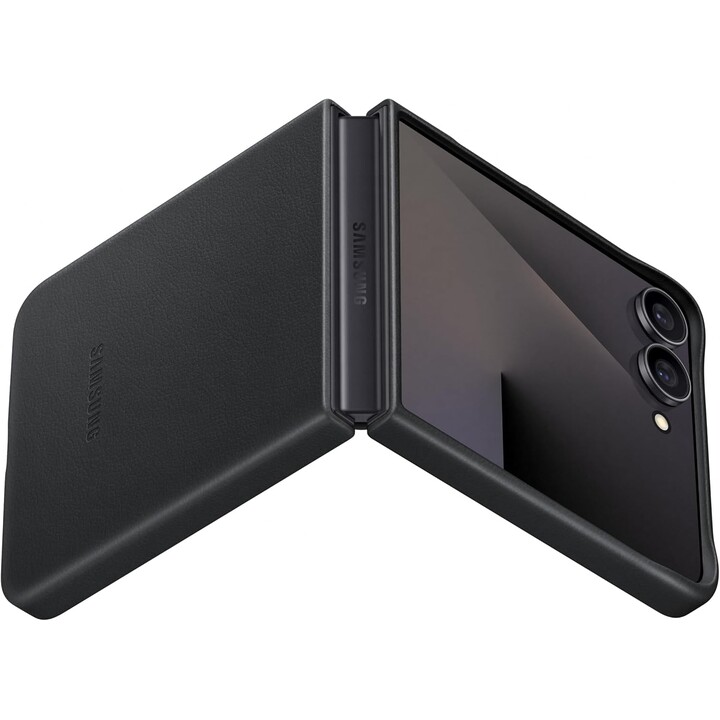 Custodia in pelle nera per Galaxy Z Flip7