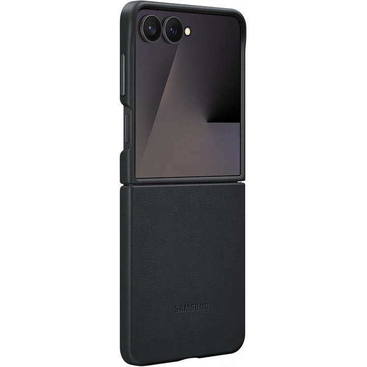 Custodia in pelle nera per Galaxy Z Flip7