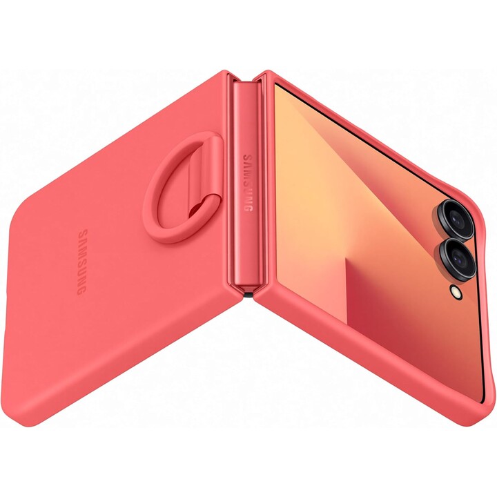Samsung F766 Z Flip 7 Silicone Ring Case Red EF-PF766TR