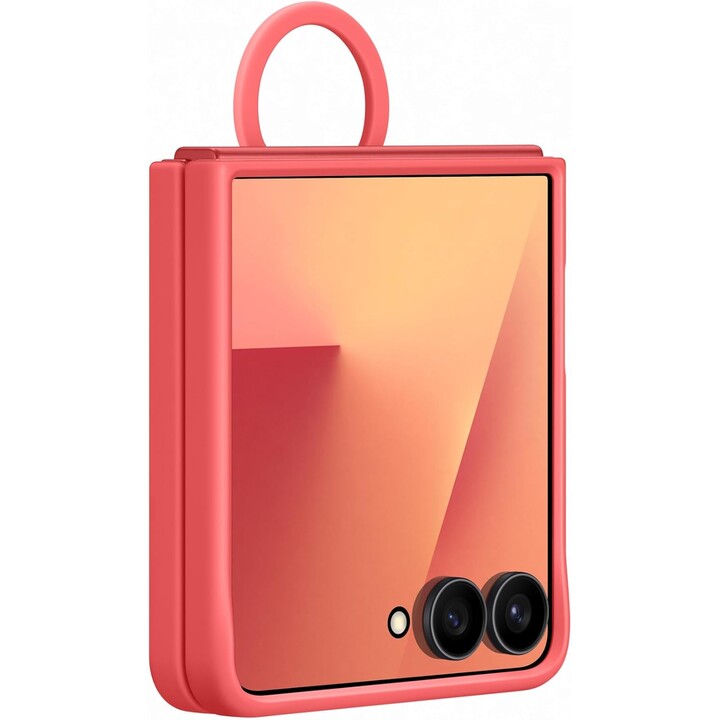 Samsung F766 Z Flip 7 Silikonringhülle Rot EF-PF766TR