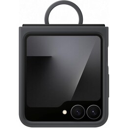 Custodia ad anello in silicone per Samsung F766 Z Flip 7 FE, nera EF-PF741TB