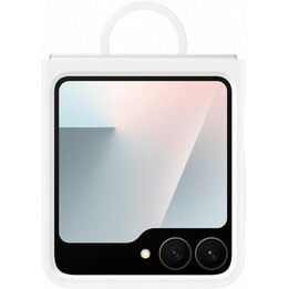 Coque en silicone avec anneau pour Samsung F766 Z Flip 7 FE, blanche (EF-PF741TW)