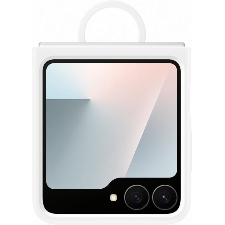 Funda de silicona con anillo para Samsung F766 Z Flip 7 FE, color blanco, EF-PF741TW