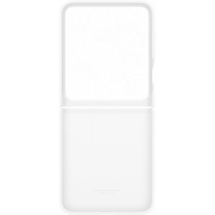 Coque en silicone avec anneau pour Samsung F766 Z Flip 7 FE, blanche (EF-PF741TW)