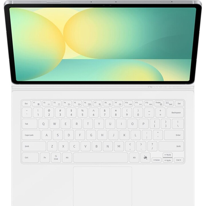 Samsung Book Cover AI Keyboard Case White for Galaxy Tab S10 FE Plus