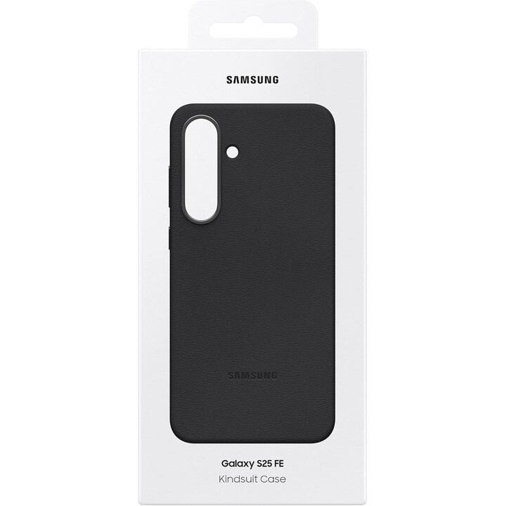 Samsung Galaxy Offizieller Kindsuit – Kunstlederhülle für S25 FE, Schwarz