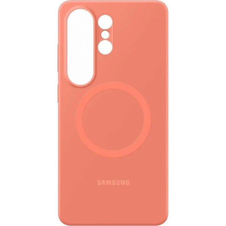 Capa de silicone magnética para Samsung Galaxy S26 Ultra vermelha