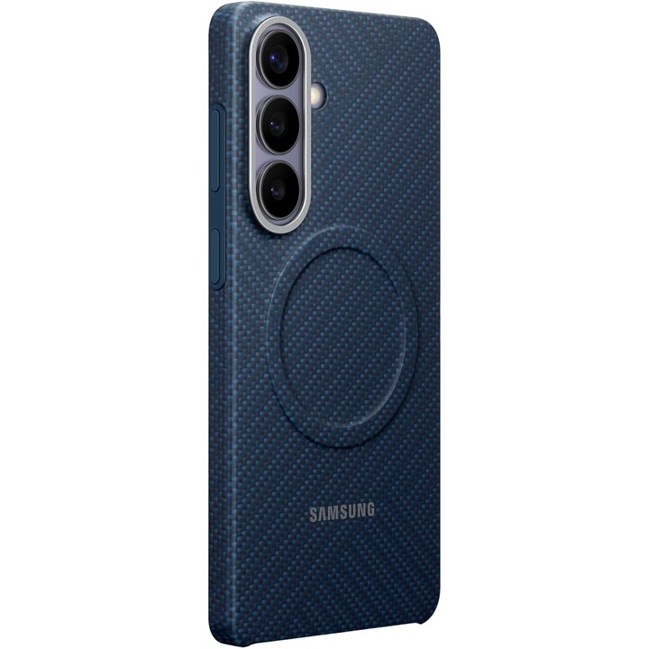 Capa traseira magnética de carbono azul para Samsung Galaxy S26+