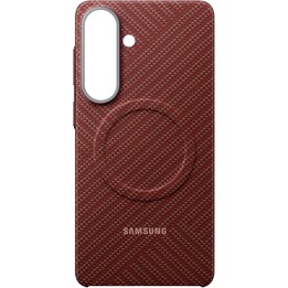 Capa traseira magnética de carbono vermelha para Samsung Galaxy S26+