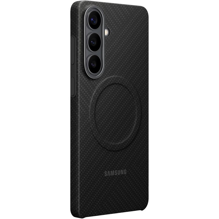 Coque arrière magnétique en carbone noir pour Samsung Galaxy S26+