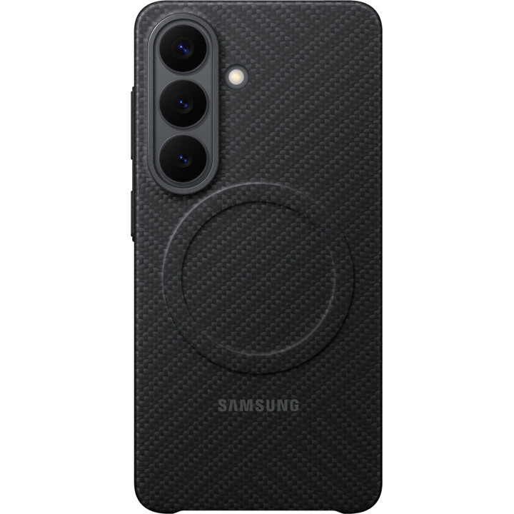 Capa traseira magnética de carbono preta para Samsung Galaxy S26