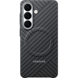 Coque arrière magnétique en carbone gris pour Samsung Galaxy S26