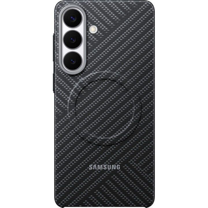 Cover posteriore magnetica in carbonio grigia per Samsung Galaxy S26+