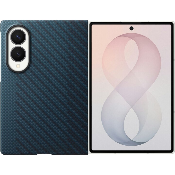 Cover posteriore magnetica in carbonio blu per Samsung Galaxy Z Fold 8