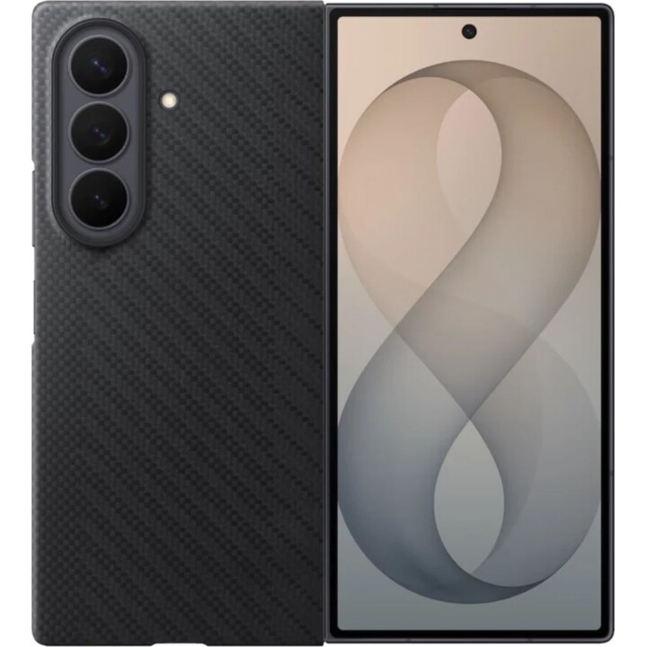 Cover posteriore magnetica in carbonio nera per Samsung Galaxy Z Fold 8 Ultra