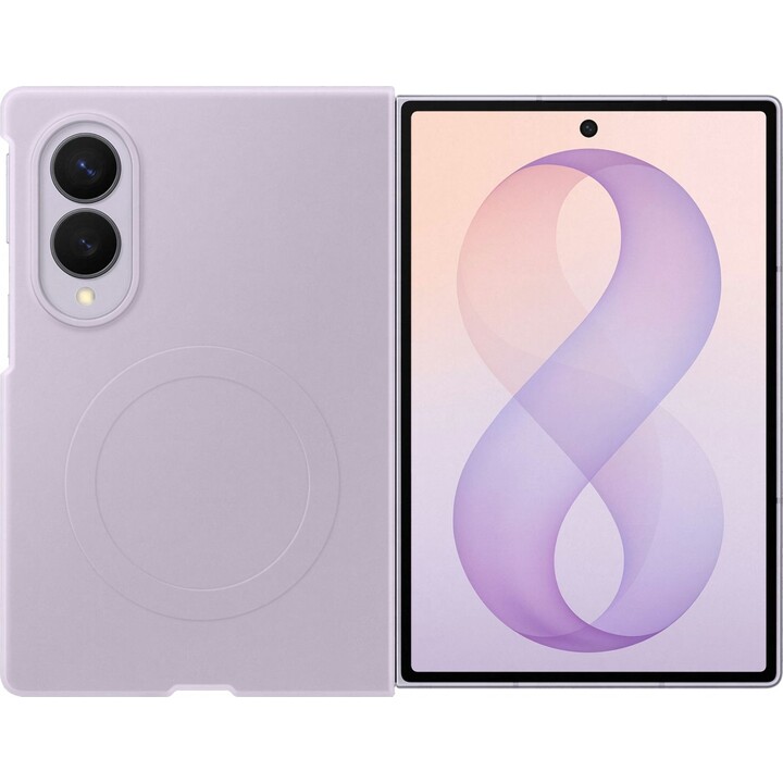 Capa traseira magnética de silicone violeta da Samsung para Samsung Galaxy Z Fold 8