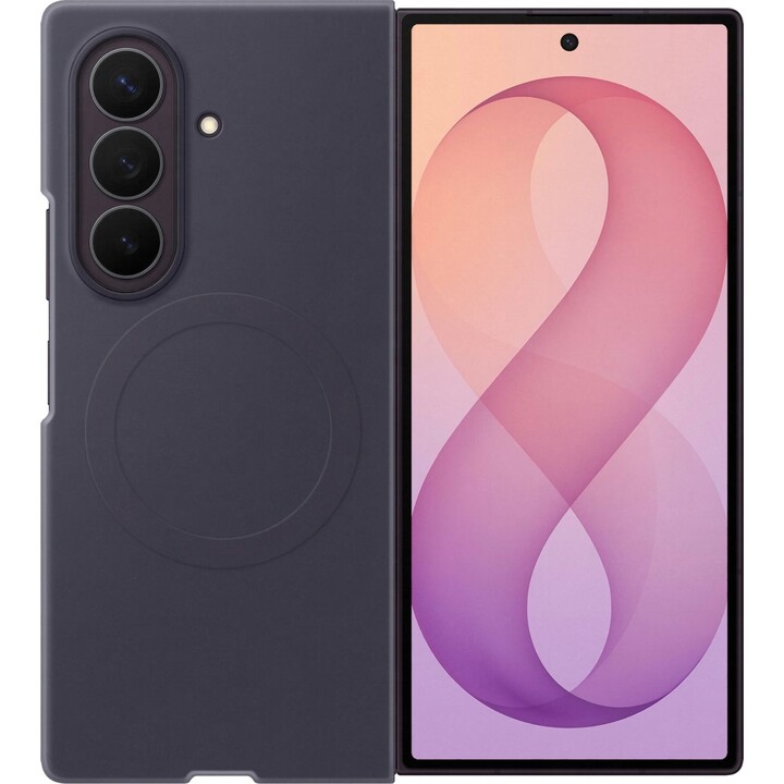 Cover posteriore magnetica in silicone viola per Samsung Galaxy Z Fold 8 Ultra
