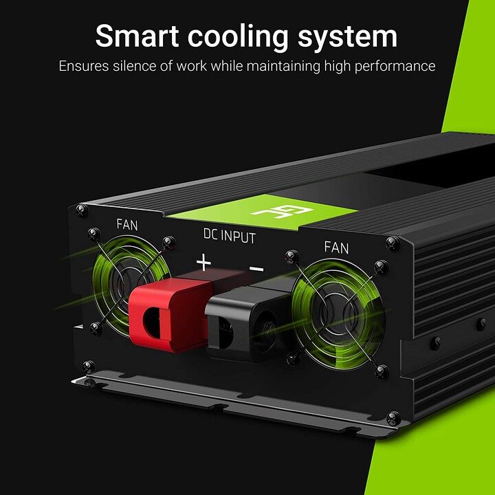 Green Cell INV10 Power Inverter and Adapter Auto 2000 W Black
