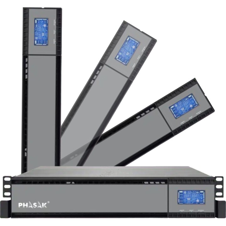 UPS Online Phasak Rack 3000 VA Online LCD/ 3000VA-2700W/ 8 Outputs/ Rack Format