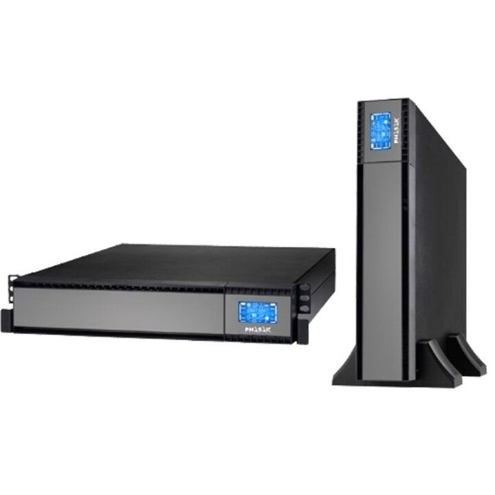 Onduleur en ligne Phasak Rack 3000 VA Online LCD/ 3000 VA-2700 W/ 8 sorties/ format rack