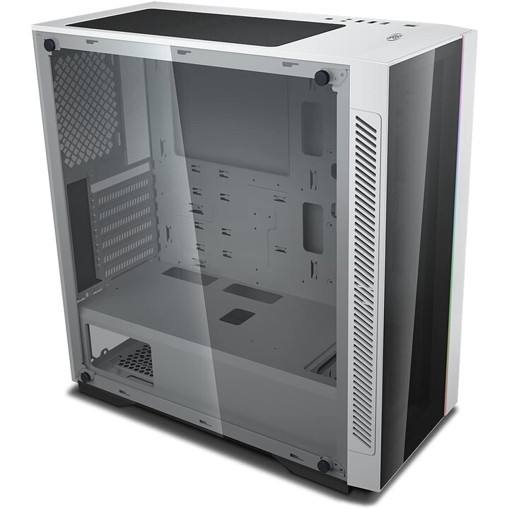 Deepcool MATREXX 55 V3 RGB 3F, high-performance mid-tower ATX case with dual 4mm tempered glass, A-RGB fans, White