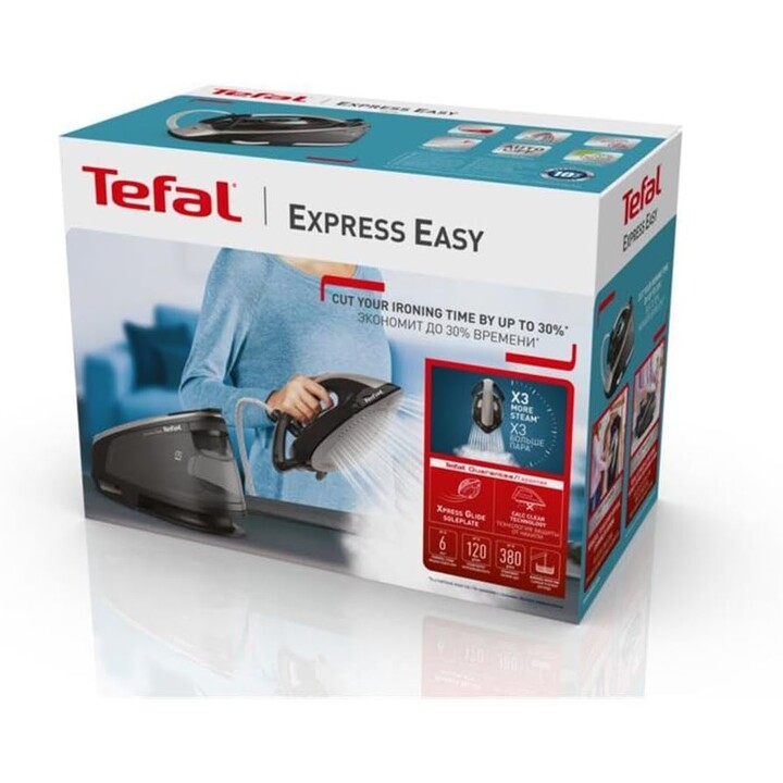Tefal Express Easy SV6140E0 steam iron station 2200 W 1.7 L Black,Grey