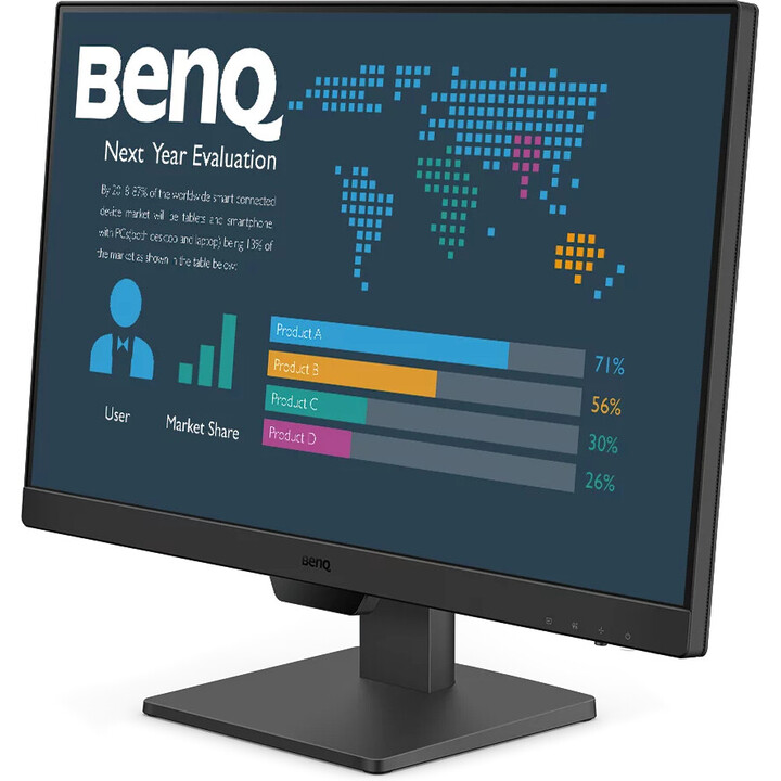 Benq BL2490 Monitor, 23.8" IPS FHD, 100Hz, DP / 2x HDMI, Speakers, Vesa, Eyecare