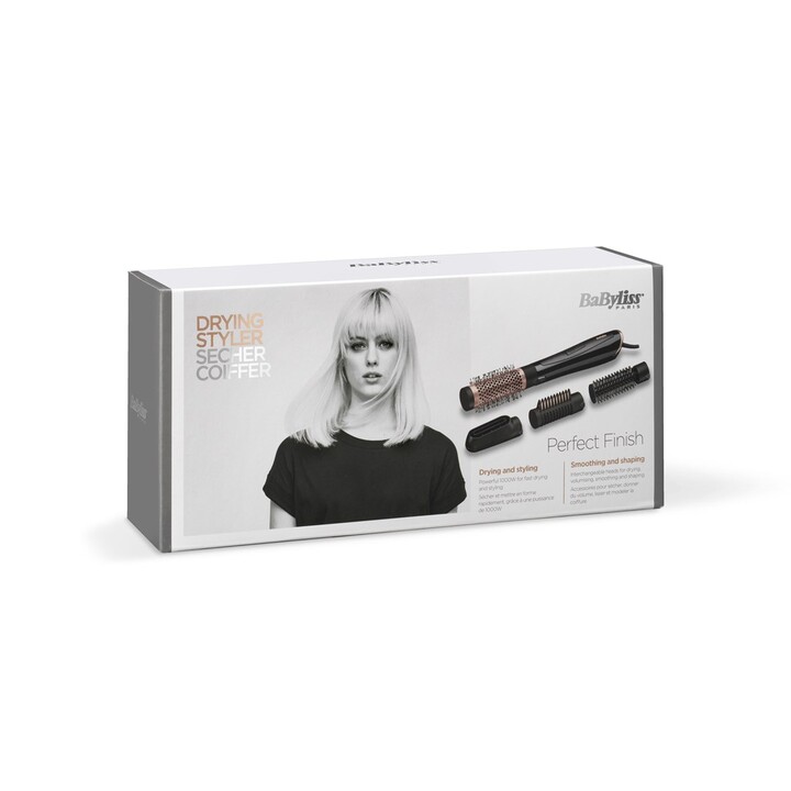 BaByliss Perfect Finish Heißluftbürste Warm Schwarz 1000 W 2,2 m